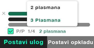 Tiket koji prikazuje Dodatno - Pobednik/Plasman